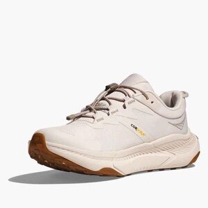 Hoka Women's Transport Athletic Shoes in Cream and Tan eggnog 7.5